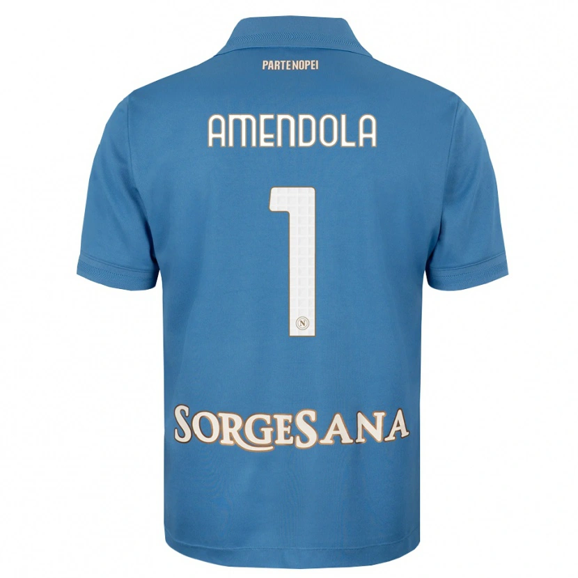 Danxen Kobiety Antonio Amendola #1 Niebieski Mglisty Biały Domowa Koszulka 2026/27 Koszulki Klubowe