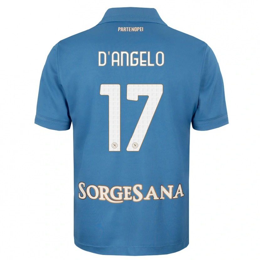 Danxen Kobiety Giuseppe D'angelo #17 Niebieski Mglisty Biały Domowa Koszulka 2026/27 Koszulki Klubowe