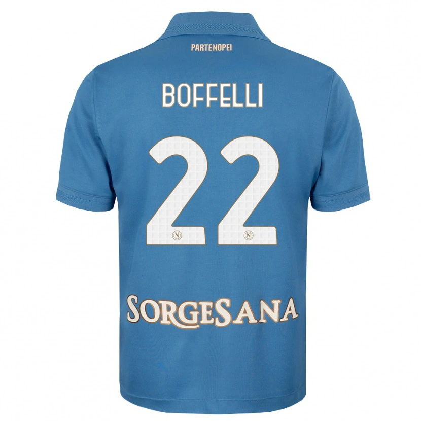 Danxen Kobiety Valerio Boffelli #22 Niebieski Mglisty Biały Domowa Koszulka 2026/27 Koszulki Klubowe