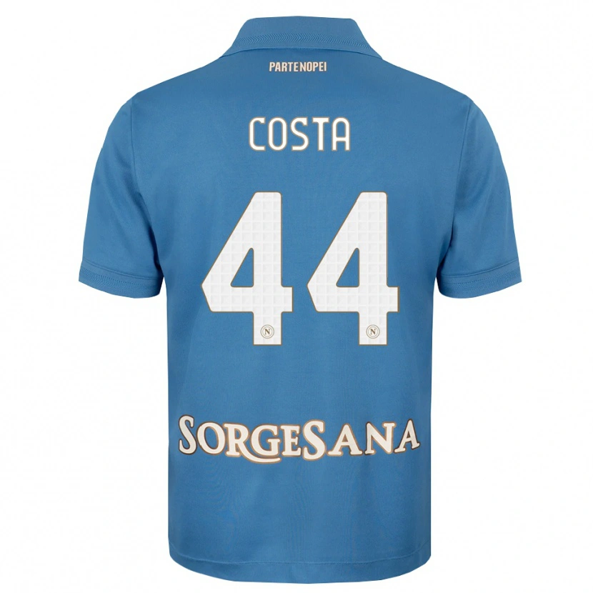 Danxen Kobiety Filippo Costa #44 Niebieski Mglisty Biały Domowa Koszulka 2026/27 Koszulki Klubowe