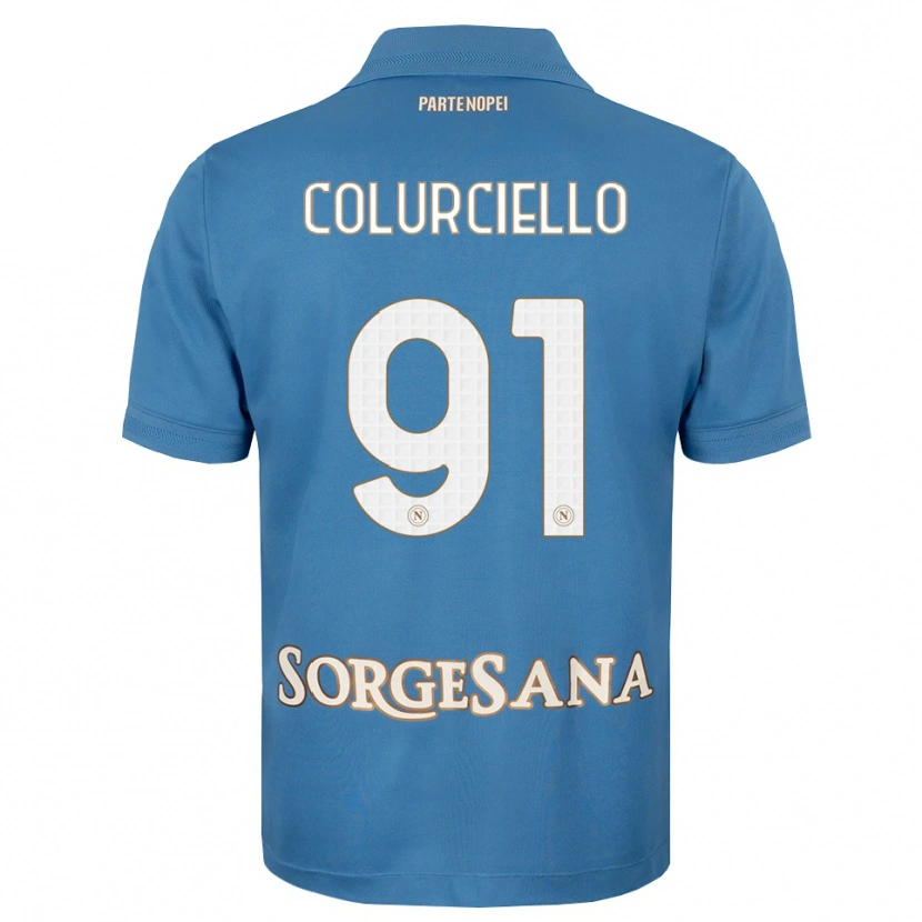 Danxen Kobiety Cristian Colurciello #91 Niebieski Mglisty Biały Domowa Koszulka 2026/27 Koszulki Klubowe