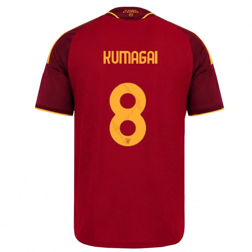 Danxen Kobiety Saki Kumagai #8 Czerwony Złoty Żółty Domowa Koszulka 2026/27 Koszulki Klubowe