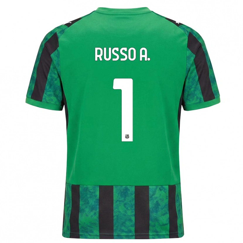Danxen Kobiety Alessandro Russo #1 Zielony Czarny Biały Domowa Koszulka 2026/27 Koszulki Klubowe