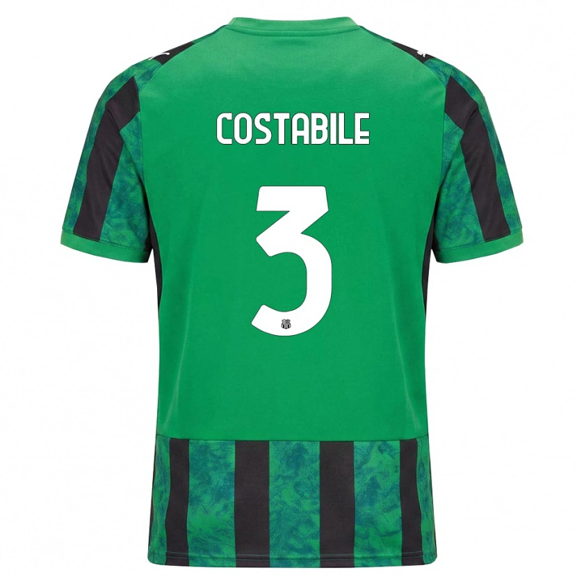 Danxen Kobiety Cristian Costabile #3 Zielony Czarny Biały Domowa Koszulka 2026/27 Koszulki Klubowe