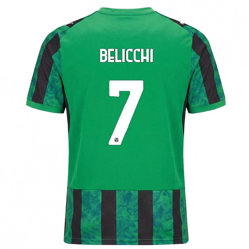 Danxen Kobiety Gianmarco Belicchi #7 Zielony Czarny Biały Domowa Koszulka 2026/27 Koszulki Klubowe