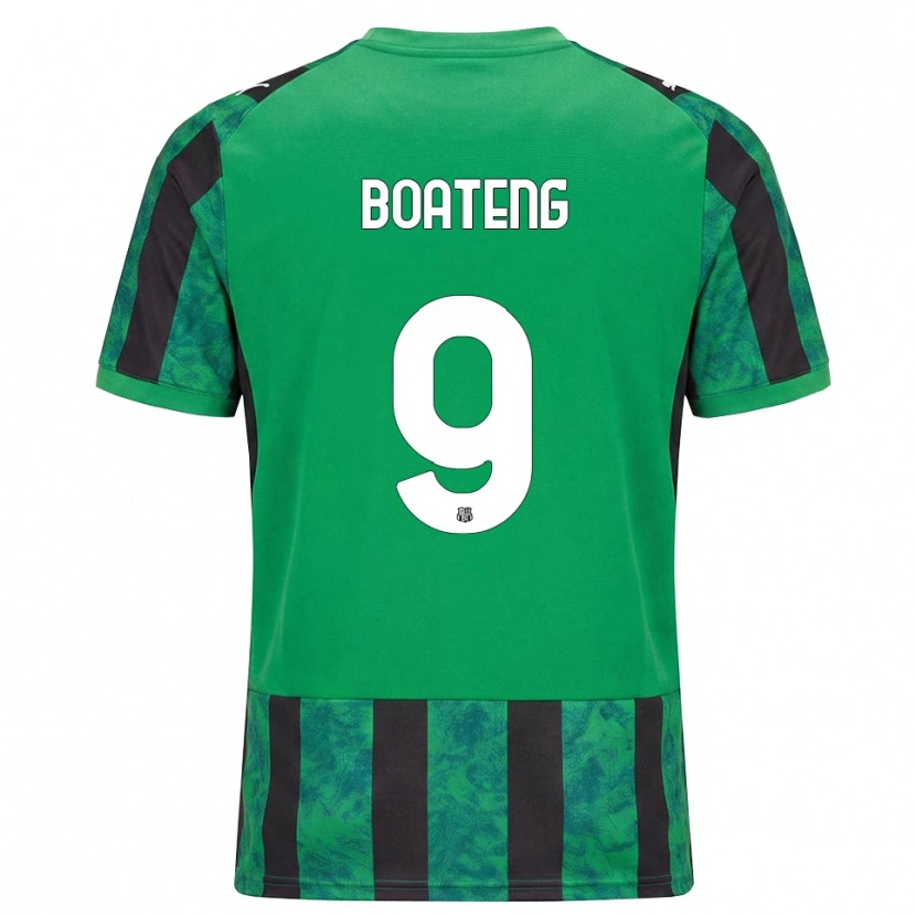 Danxen Kobiety Owen Boateng #9 Zielony Czarny Biały Domowa Koszulka 2026/27 Koszulki Klubowe