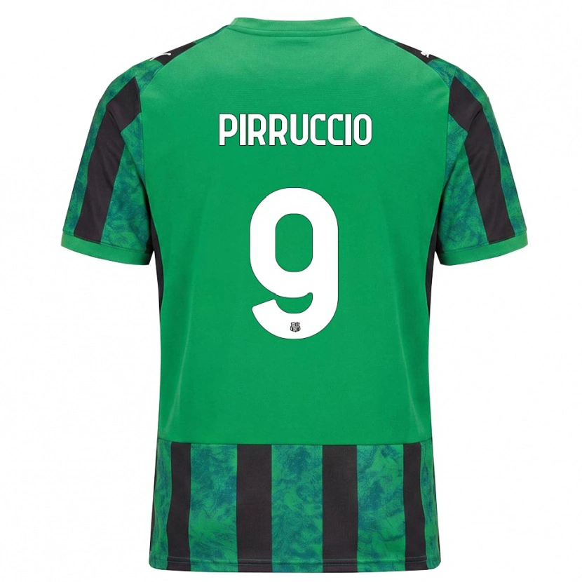 Danxen Kobiety Federico Pirruccio #9 Zielony Czarny Biały Domowa Koszulka 2026/27 Koszulki Klubowe