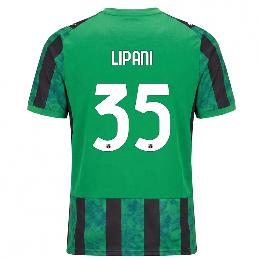 Danxen Kobiety Luca Lipani #35 Zielony Czarny Biały Domowa Koszulka 2026/27 Koszulki Klubowe