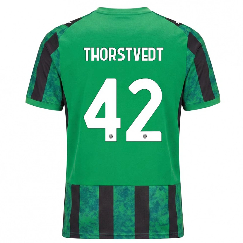 Danxen Kobiety Kristian Thorstvedt #42 Zielony Czarny Biały Domowa Koszulka 2026/27 Koszulki Klubowe