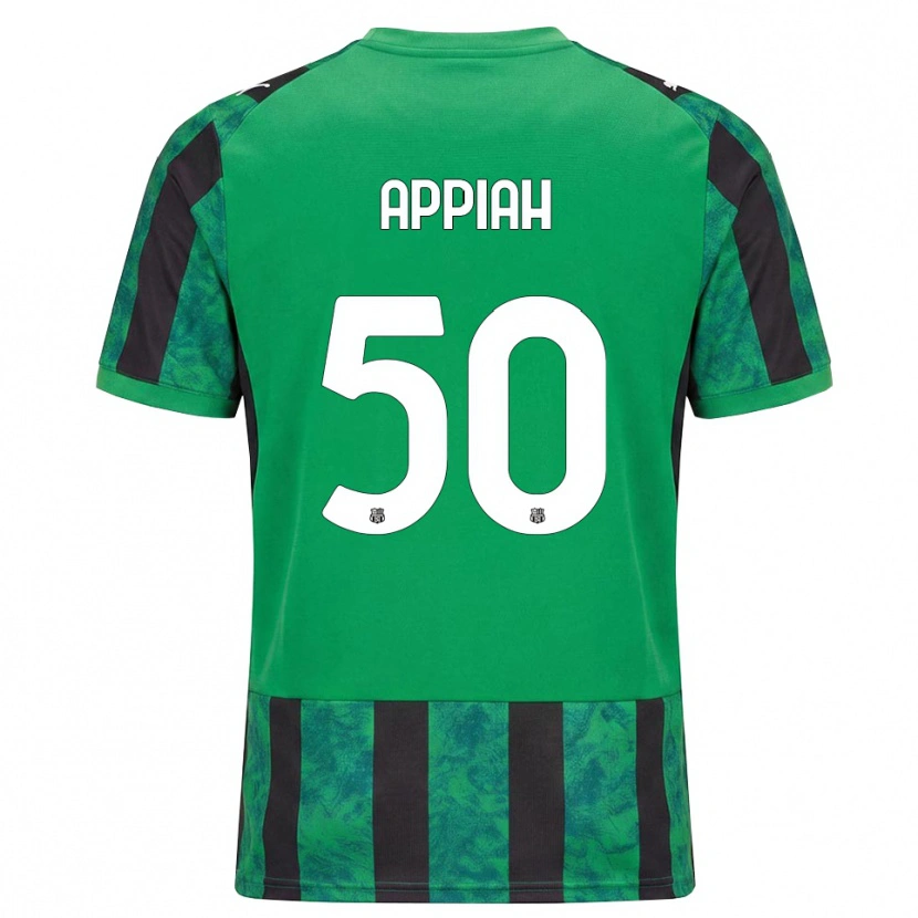 Danxen Kobiety Lorenzo Appiah #50 Zielony Czarny Biały Domowa Koszulka 2026/27 Koszulki Klubowe