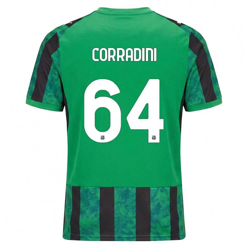Danxen Kobiety Francesco Corradini #64 Zielony Czarny Biały Domowa Koszulka 2026/27 Koszulki Klubowe