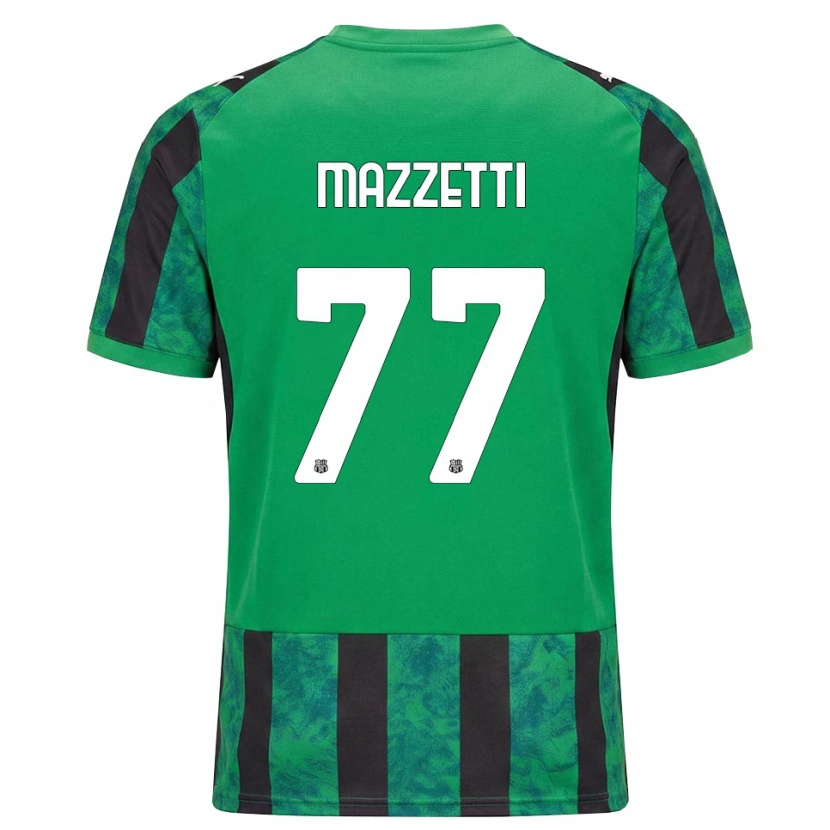 Danxen Kobiety Riccardo Mazzetti #77 Zielony Czarny Biały Domowa Koszulka 2026/27 Koszulki Klubowe