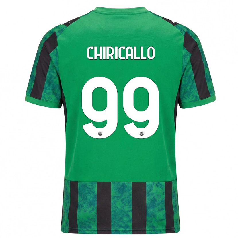 Danxen Kobiety Giovanni Chiricallo #99 Zielony Czarny Biały Domowa Koszulka 2026/27 Koszulki Klubowe