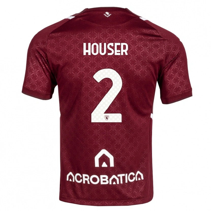 Danxen Kobiety Matej Houser #2 Bordowy Biały Domowa Koszulka 2026/27 Koszulki Klubowe