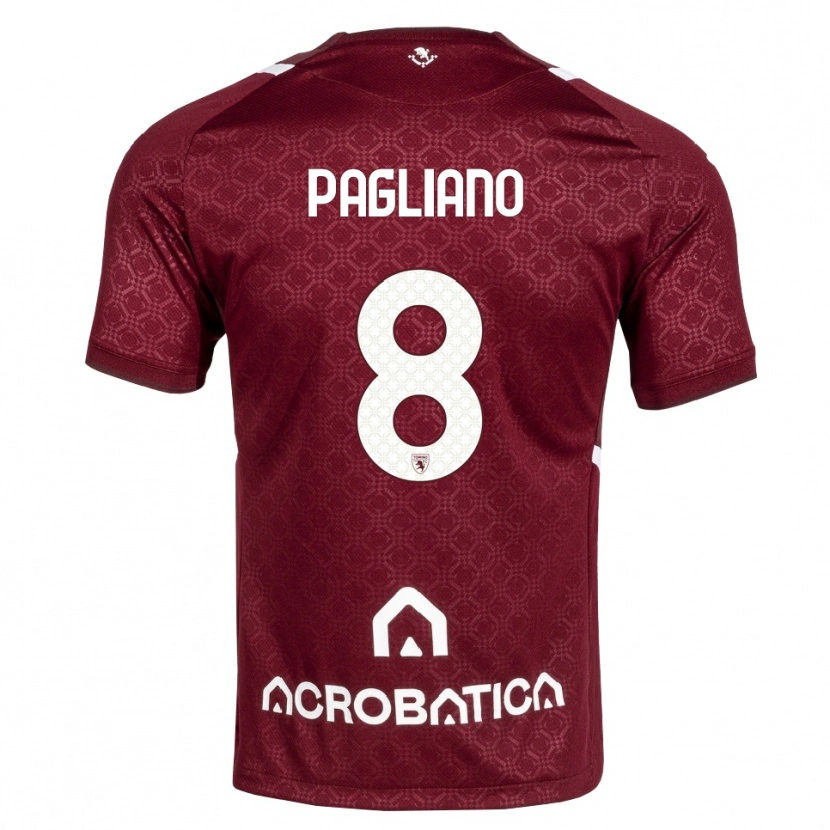 Danxen Kobiety Nicolò Pagliano #8 Bordowy Biały Domowa Koszulka 2026/27 Koszulki Klubowe