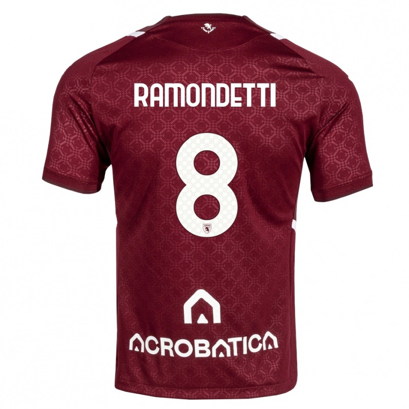 Danxen Kobiety Vittorio Ramondetti #8 Bordowy Biały Domowa Koszulka 2026/27 Koszulki Klubowe