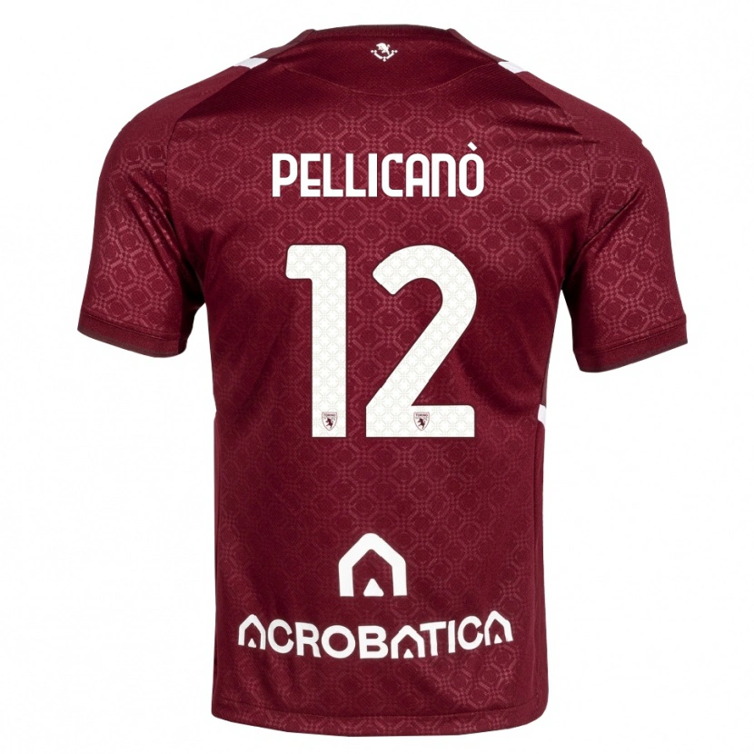 Danxen Kobiety Pasquale Pellicanò #12 Bordowy Biały Domowa Koszulka 2026/27 Koszulki Klubowe