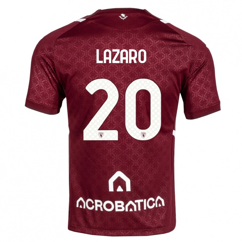 Danxen Kobiety Valentino Lazaro #20 Bordowy Biały Domowa Koszulka 2026/27 Koszulki Klubowe