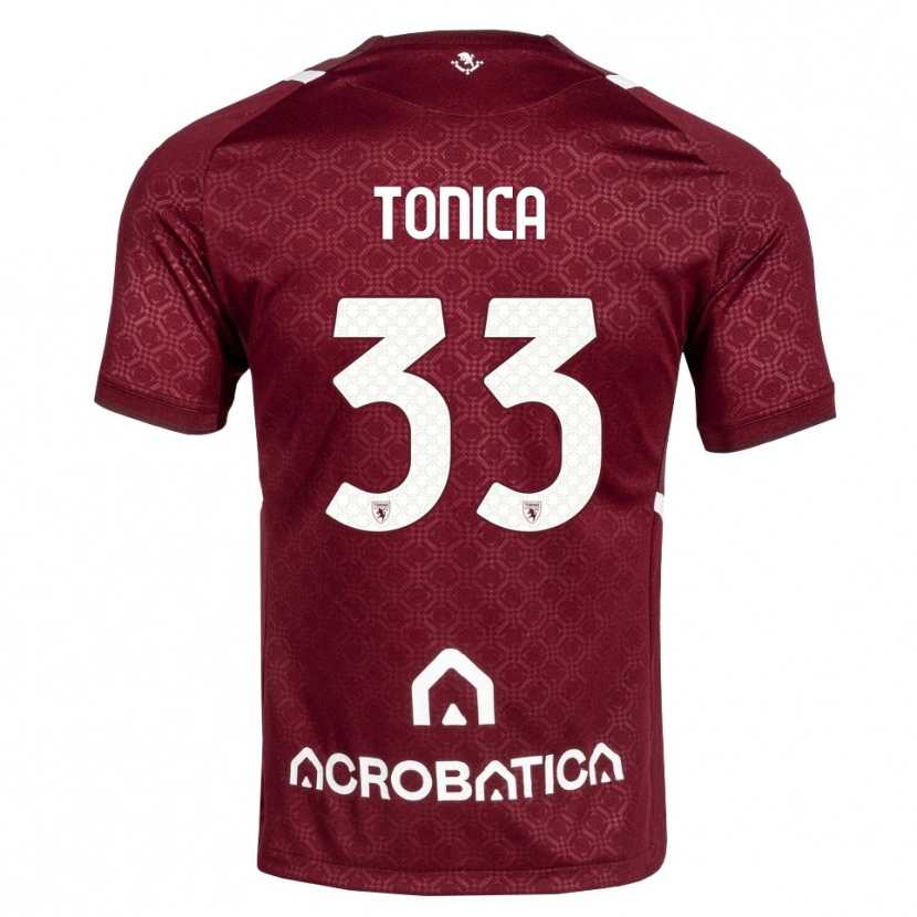 Danxen Kobiety Daniel Tonica #33 Bordowy Biały Domowa Koszulka 2026/27 Koszulki Klubowe