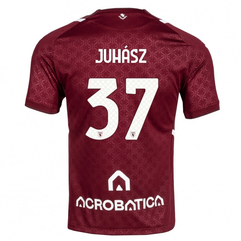 Danxen Kobiety Martin Juhász #37 Bordowy Biały Domowa Koszulka 2026/27 Koszulki Klubowe