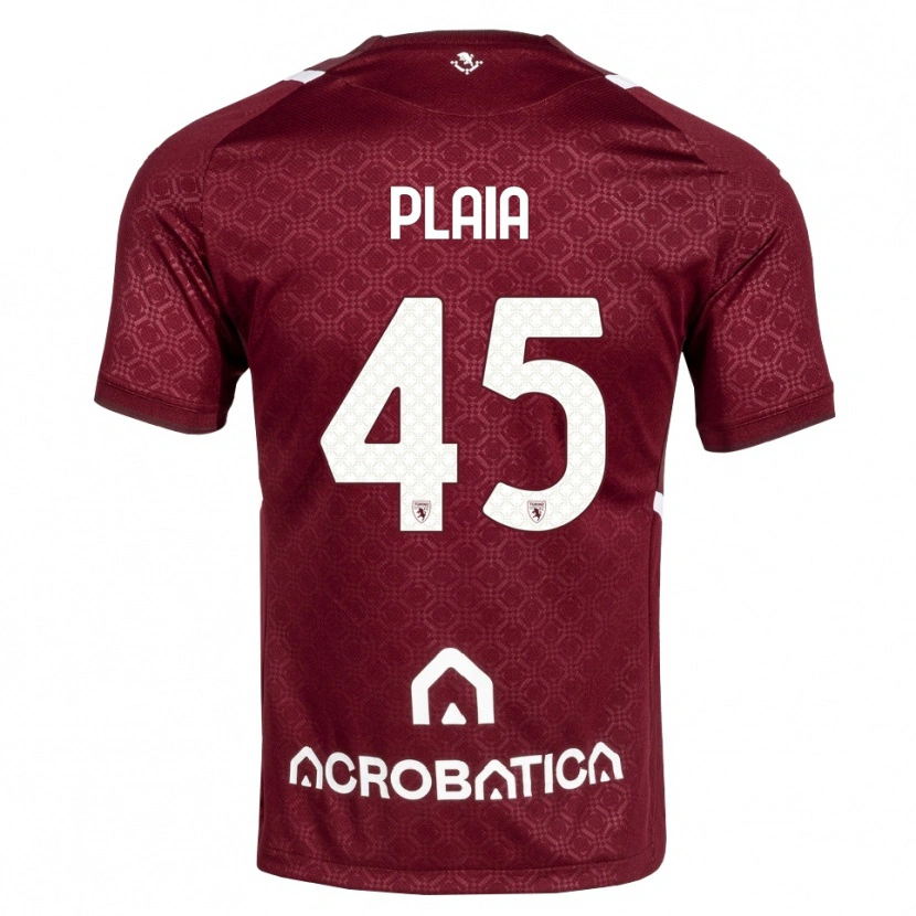 Danxen Kobiety Francesco Plaia #45 Bordowy Biały Domowa Koszulka 2026/27 Koszulki Klubowe