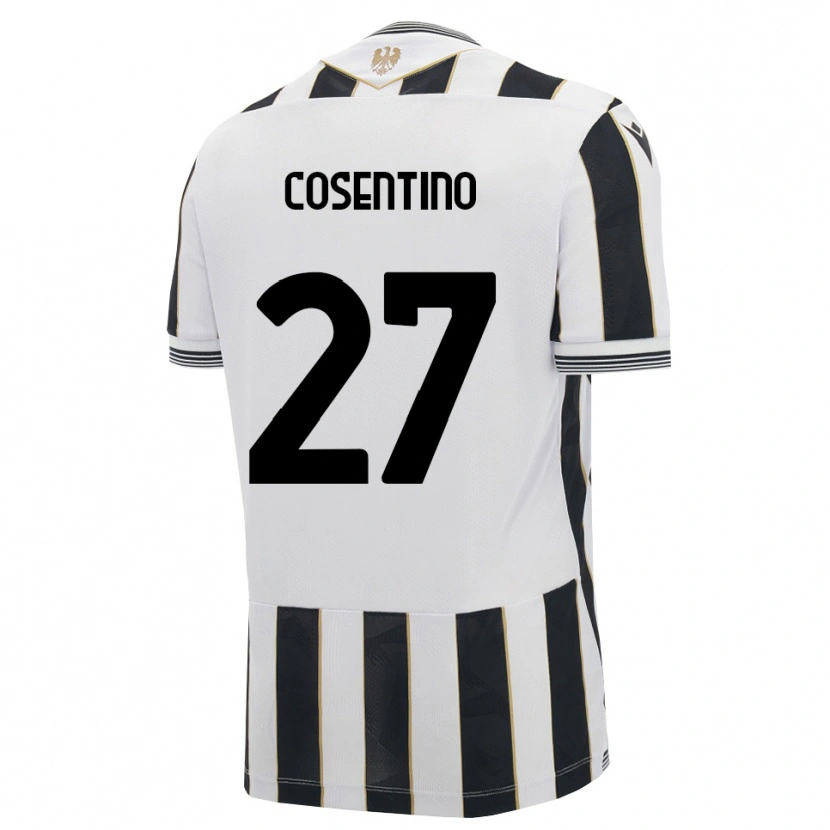 Danxen Kobiety Sergio Cosentino #27 Czarny Biały Różowy Domowa Koszulka 2026/27 Koszulki Klubowe