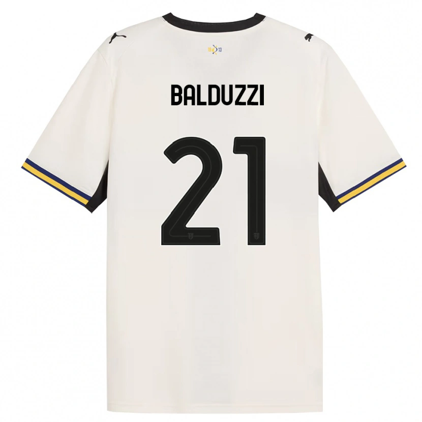 Danxen Kobiety Davide Balduzzi #21 Białawy Czarny Żółty Domowa Koszulka 2026/27 Koszulki Klubowe