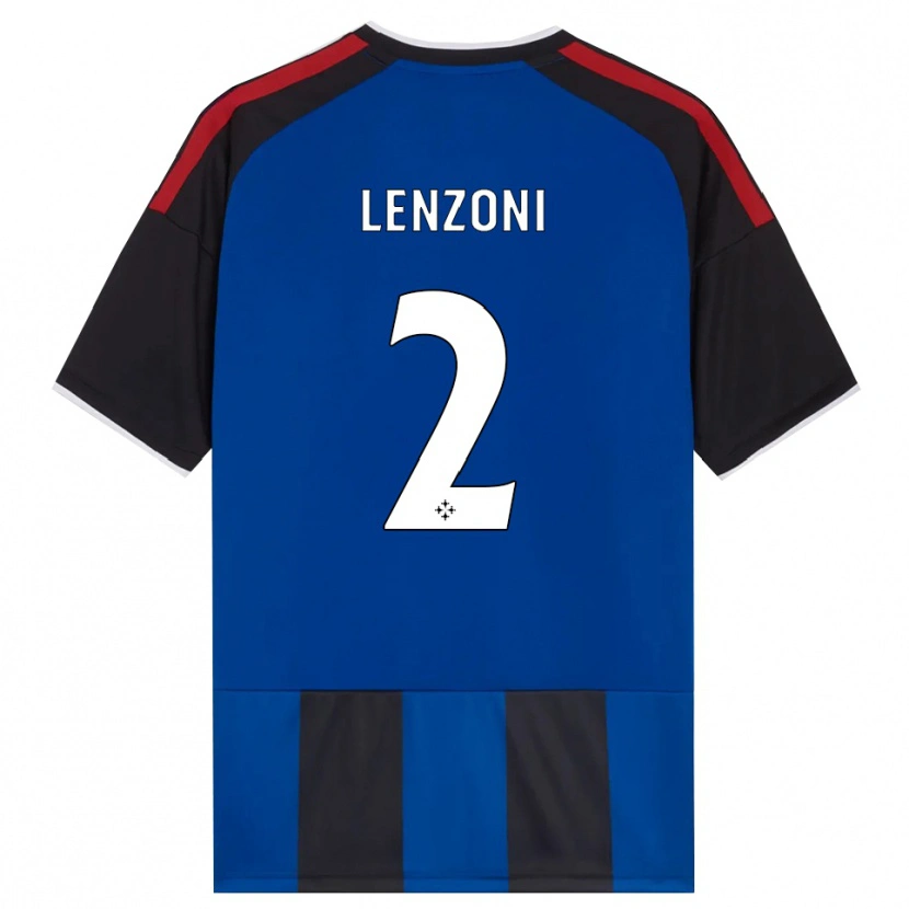 Danxen Kobiety Samuele Lenzoni #2 Czarny Czerwony Biały Niebieski Domowa Koszulka 2026/27 Koszulki Klubowe