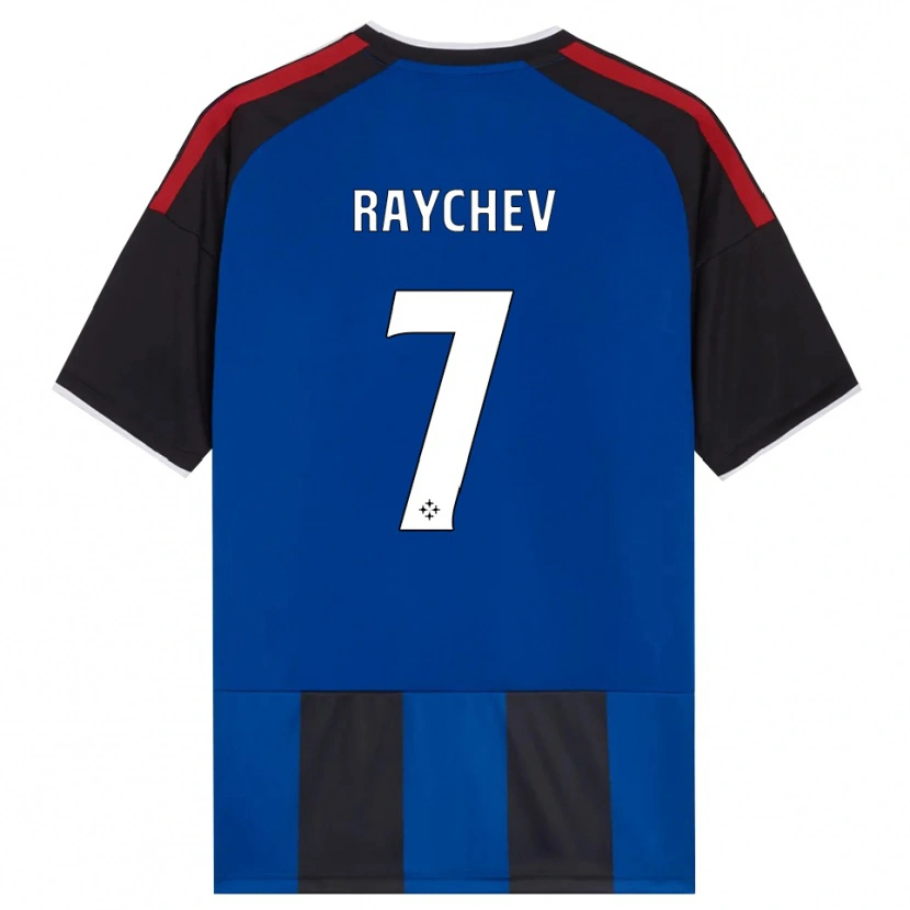 Danxen Kobiety Adrian Raychev #7 Czarny Czerwony Biały Niebieski Domowa Koszulka 2026/27 Koszulki Klubowe