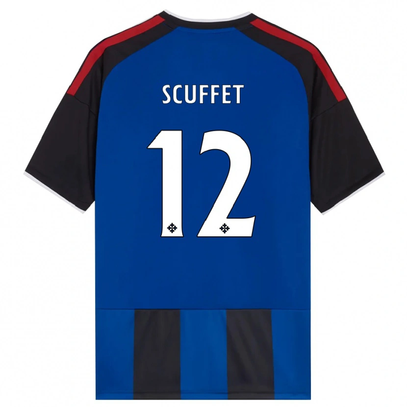 Danxen Kobiety Simone Scuffet #12 Czarny Czerwony Biały Niebieski Domowa Koszulka 2026/27 Koszulki Klubowe
