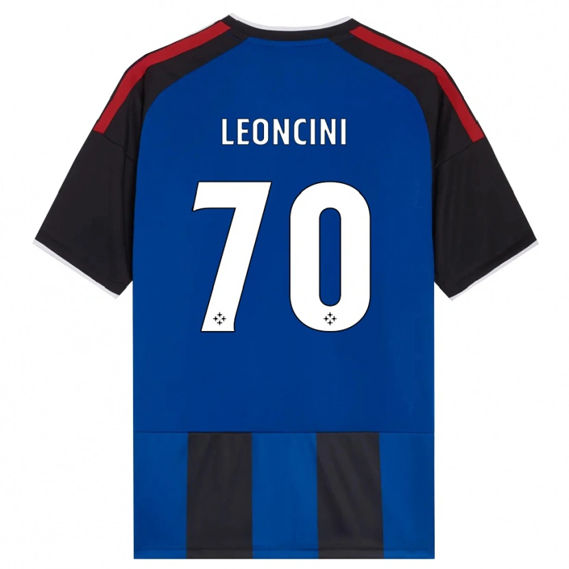 Danxen Kobiety Mattia Leoncini #70 Czarny Czerwony Biały Niebieski Domowa Koszulka 2026/27 Koszulki Klubowe