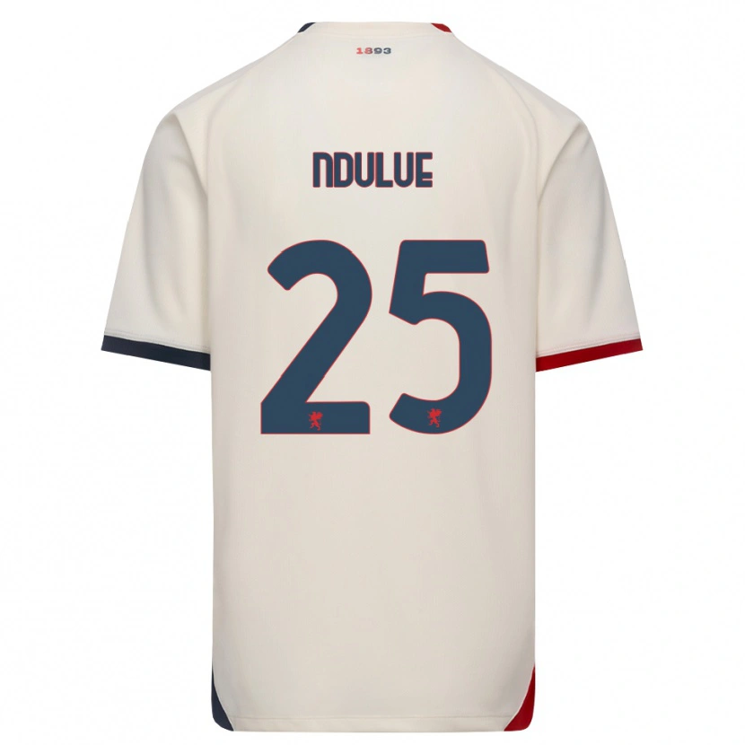 Danxen Kobiety Daniel Ndulue #25 Białawy Czerwony Wyjazdowa Koszulka 2026/27 Koszulki Klubowe