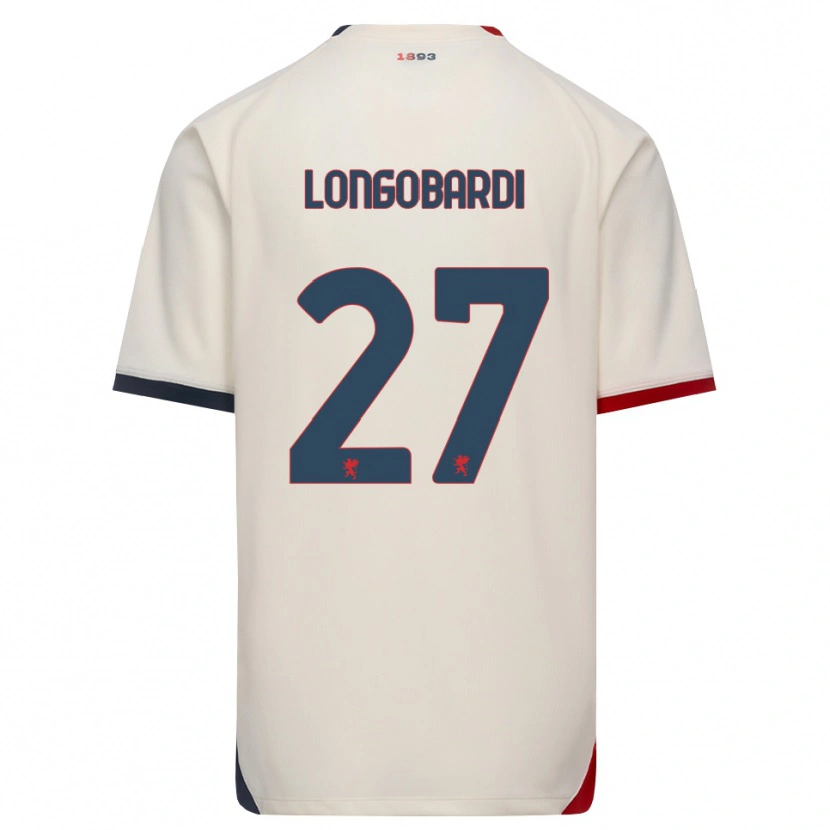 Danxen Kobiety Giovanni Longobardi #27 Białawy Czerwony Wyjazdowa Koszulka 2026/27 Koszulki Klubowe