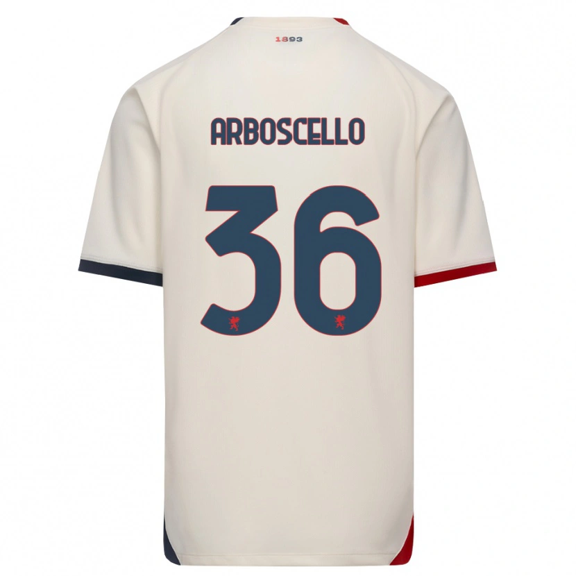 Danxen Kobiety Riccardo Arboscello #36 Białawy Czerwony Wyjazdowa Koszulka 2026/27 Koszulki Klubowe
