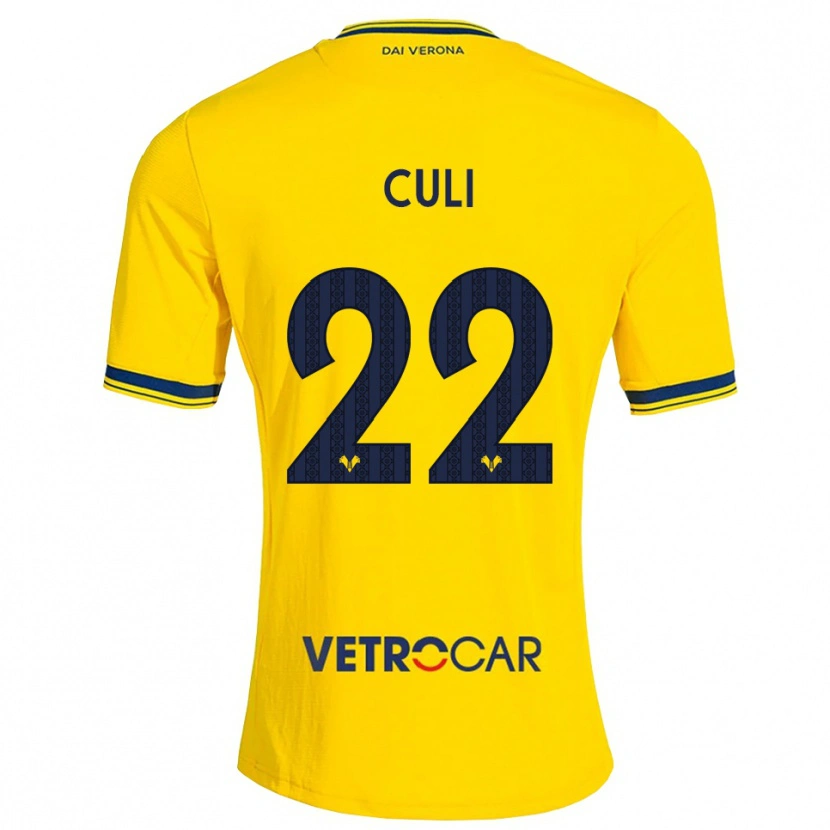 Danxen Kobiety Daniel Culi #22 Żółty Czerwony Wyjazdowa Koszulka 2026/27 Koszulki Klubowe