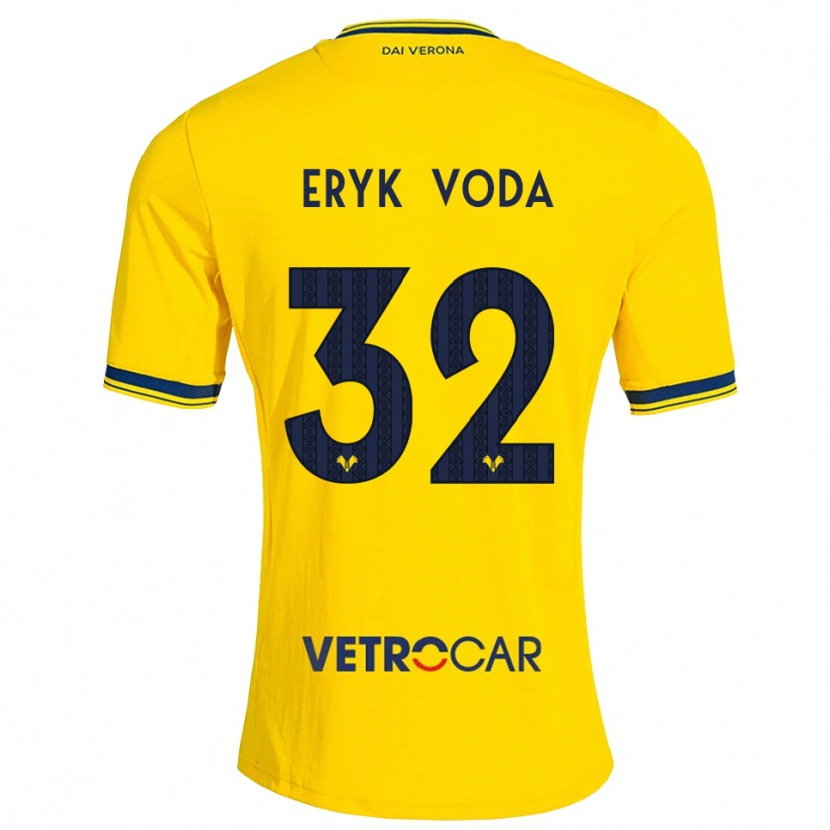 Danxen Kobiety Andrei Eryk Voda #32 Żółty Czerwony Wyjazdowa Koszulka 2026/27 Koszulki Klubowe