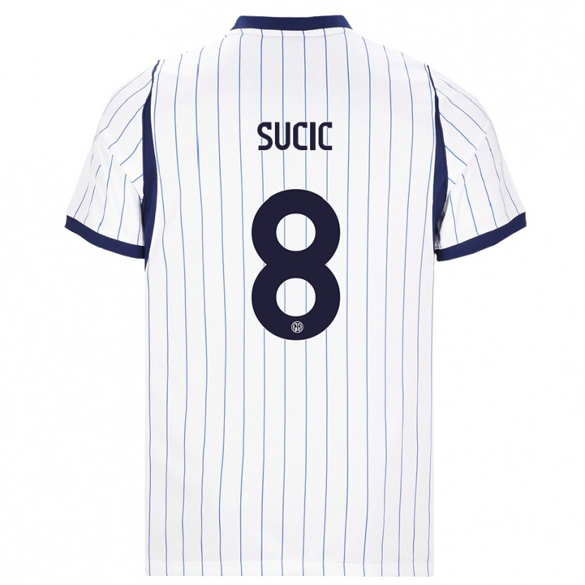 Danxen Kobiety Petar Sučić #8 Biały Granatowy Wyjazdowa Koszulka 2026/27 Koszulki Klubowe