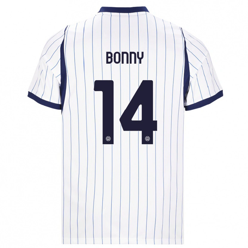 Danxen Kobiety Ange-Yoan Bonny #14 Biały Granatowy Wyjazdowa Koszulka 2026/27 Koszulki Klubowe