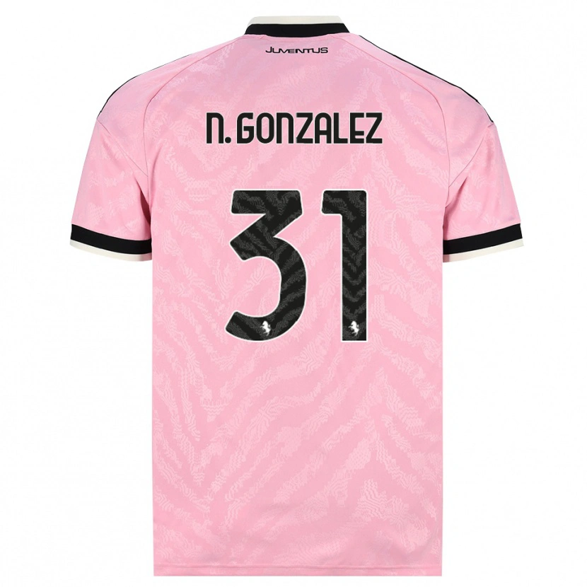 Danxen Kobiety Nico González #31 Różowy Czarny Wyjazdowa Koszulka 2026/27 Koszulki Klubowe