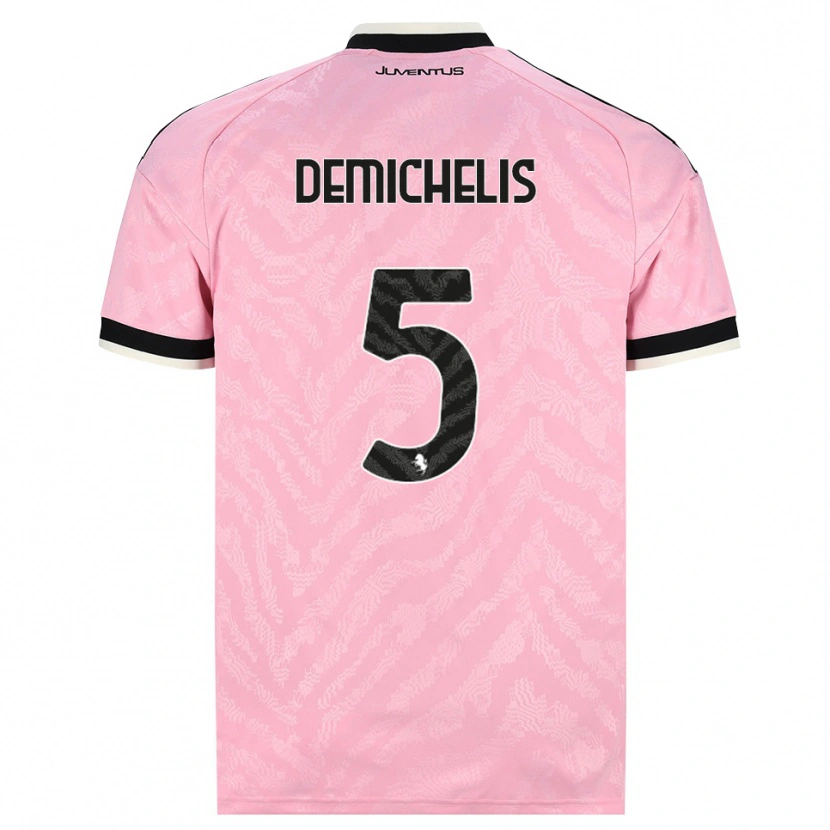 Danxen Kobiety Emanuele Demichelis #5 Różowy Czarny Wyjazdowa Koszulka 2026/27 Koszulki Klubowe