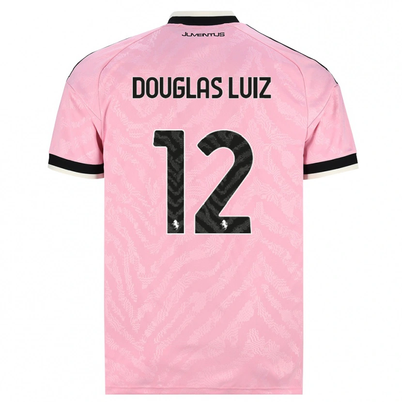 Danxen Kobiety Douglas Luiz #12 Różowy Czarny Wyjazdowa Koszulka 2026/27 Koszulki Klubowe