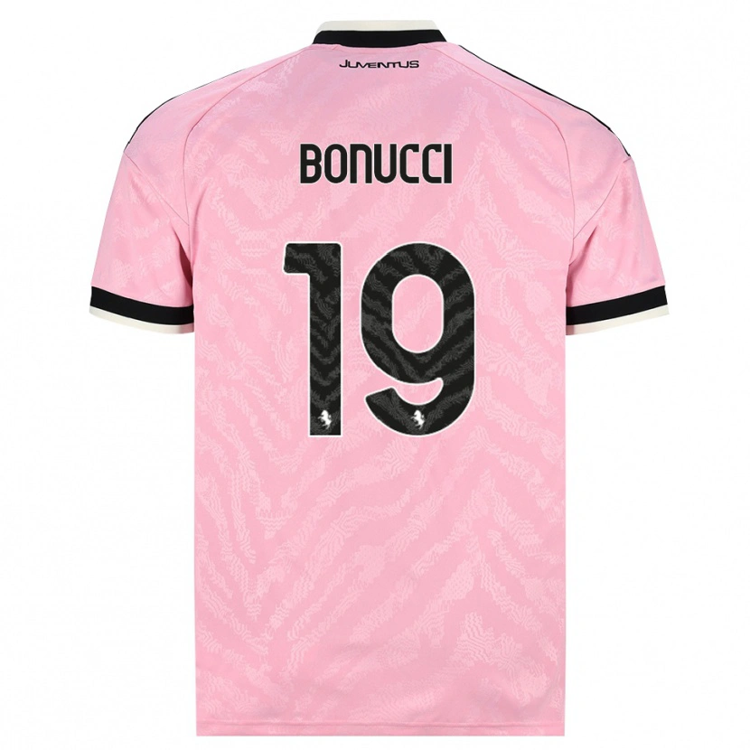 Danxen Kobiety Leonardo Bonucci #19 Różowy Czarny Wyjazdowa Koszulka 2026/27 Koszulki Klubowe