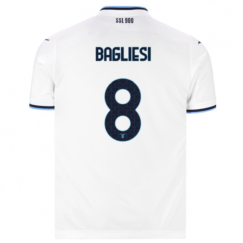 Danxen Kobiety Thomas Bagliesi #8 Biały Granatowy Wyjazdowa Koszulka 2026/27 Koszulki Klubowe