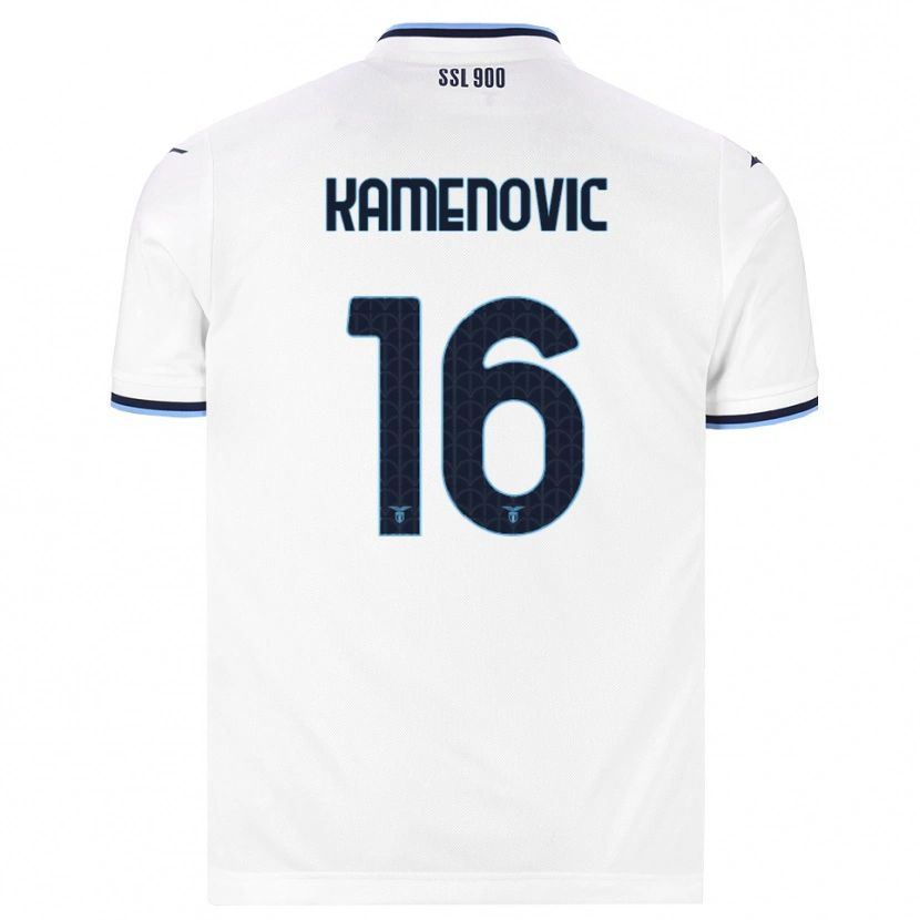 Danxen Kobiety Dimitrije Kamenovic #16 Biały Granatowy Wyjazdowa Koszulka 2026/27 Koszulki Klubowe