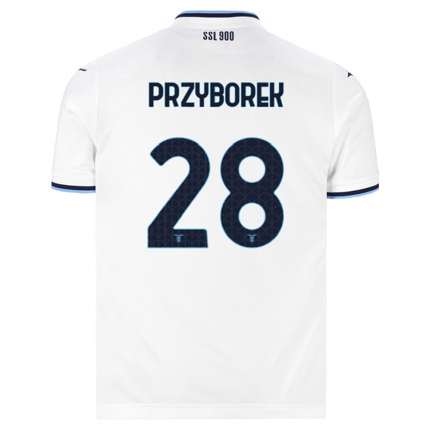 Danxen Kobiety Adrian Przyborek #28 Biały Granatowy Wyjazdowa Koszulka 2026/27 Koszulki Klubowe