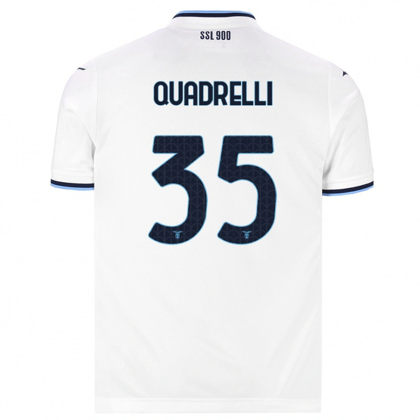 Danxen Kobiety Leonardo Quadrelli #35 Biały Granatowy Wyjazdowa Koszulka 2026/27 Koszulki Klubowe