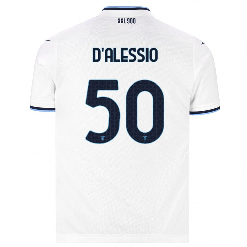 Danxen Kobiety Luigi D'alessio #50 Biały Granatowy Wyjazdowa Koszulka 2026/27 Koszulki Klubowe