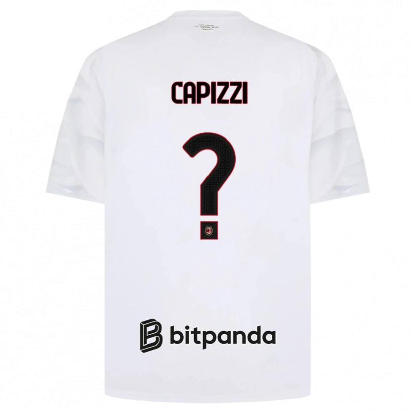 Danxen Kobiety Edoardo Capizzi #0 Biały Czerwony Czarny Wyjazdowa Koszulka 2026/27 Koszulki Klubowe