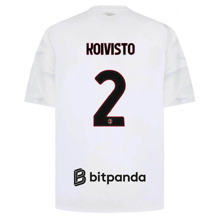 Danxen Kobiety Emma Koivisto #2 Biały Czerwony Czarny Wyjazdowa Koszulka 2026/27 Koszulki Klubowe