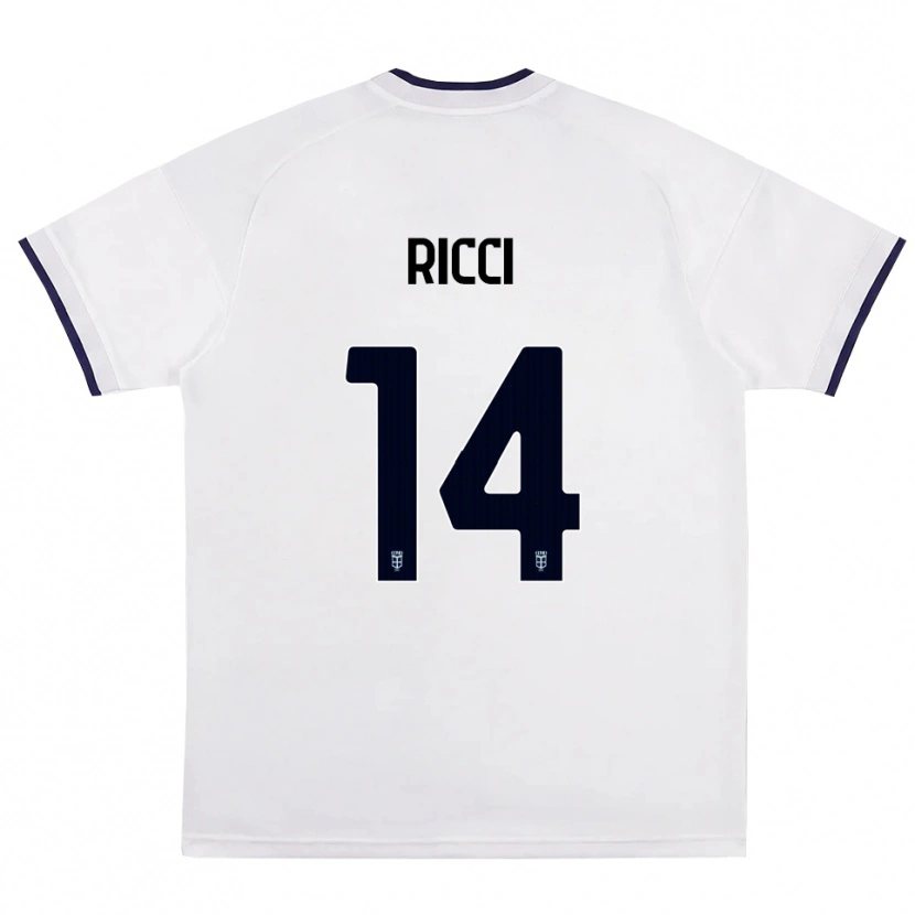 Danxen Kobiety Samuele Ricci #14 Biały Czerwony Królewski Niebieski Wyjazdowa Koszulka 2026/27 Koszulki Klubowe